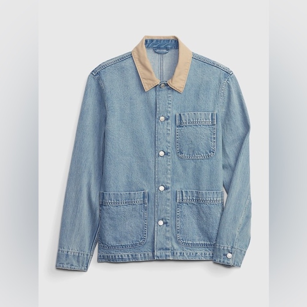 GAP Denim Washwell Jean Chore Coat Oversized Barn Coat Women’s Size XL